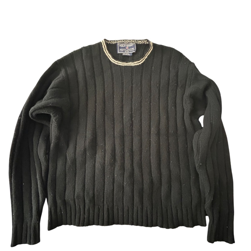 Vintage Ralph Lauren Black Crewneck polo sport Sweater